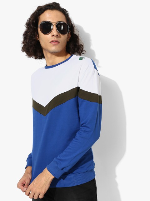 

Blue Colourblocked Sweatshirt
