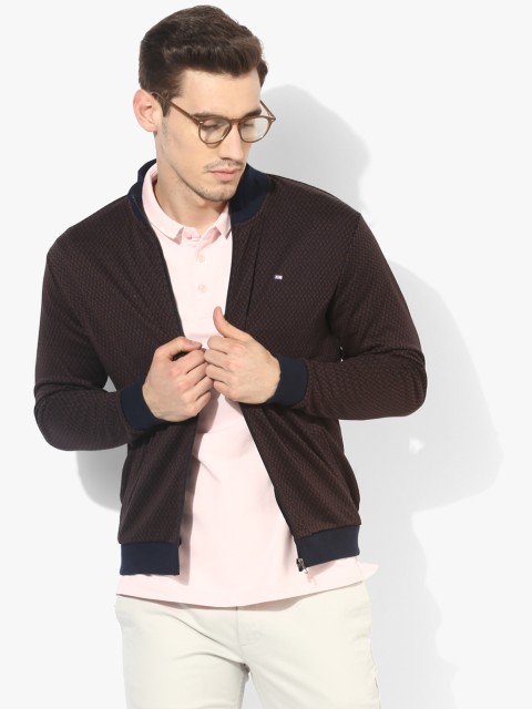 

Navy Blue Textured Sweat Jacket