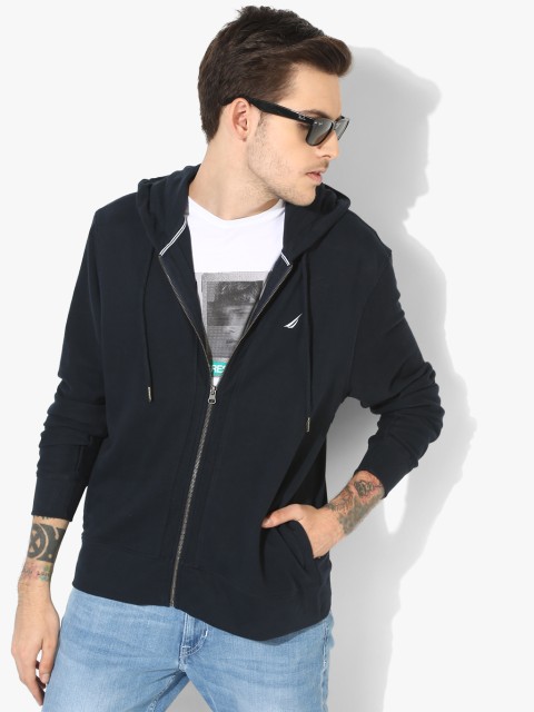 

Navy Blue Solid Hoodie