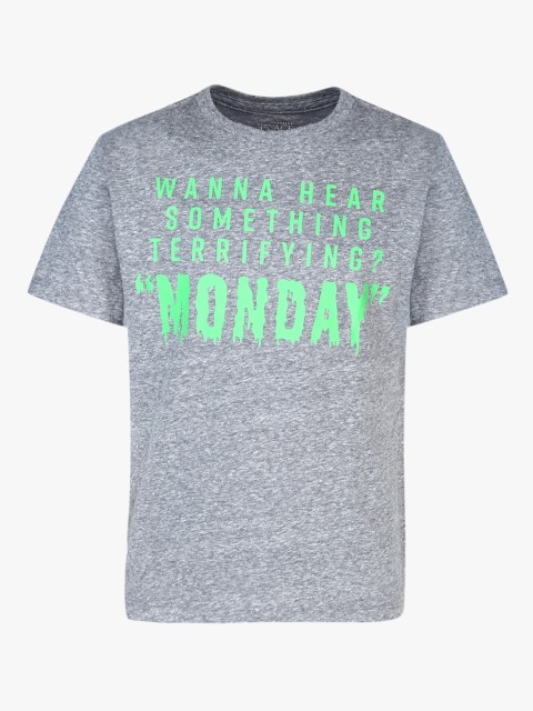 

Grey Printed Round Neck T-shirt