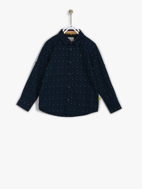 

Navy Blue Slim Fit Casual Shirt