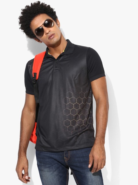 

Grey Printed Regular Fit Polo T-Shirt