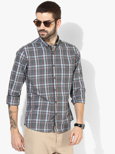 

Multicoloured Checked Regular Fit Casual Shirt, Multi