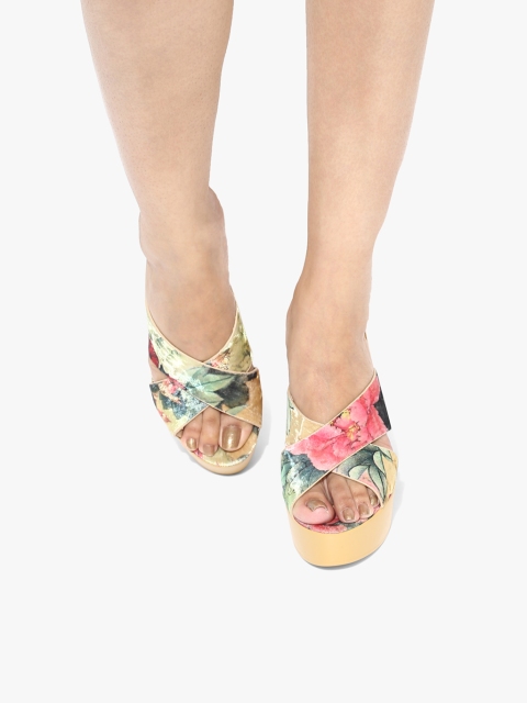 

Multicoloured Floral Sandals, Multi