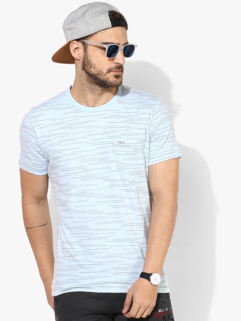 

Blue Striped Regular Fit Round Neck T-Shirt