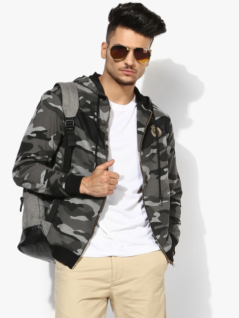 

Grey Printed Sweat Jacket