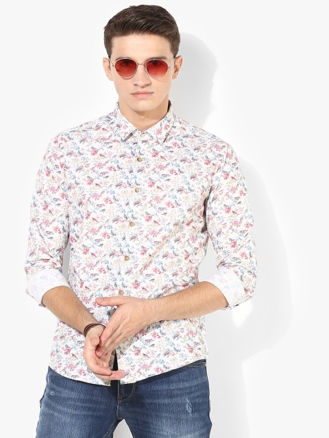 

Multicoloured Printed Slim Fit Casual Shirt, Multi