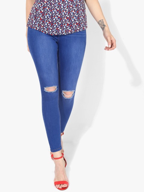 

Blue Washed Mid Rise Skinny Fit Jeans
