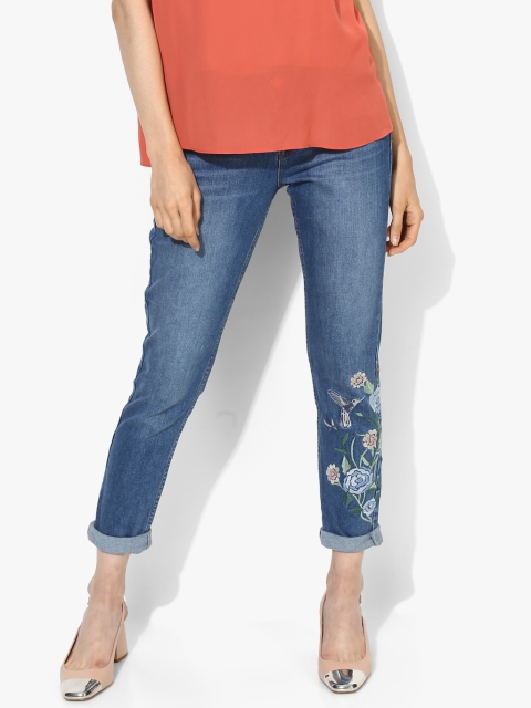 

Blue Washed Mid Rise Slim Fit Jeans