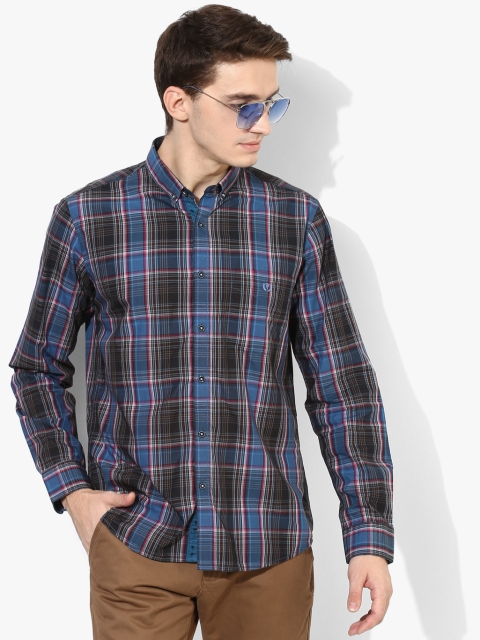 

Blue Checked Slim Fit Casual Shirt