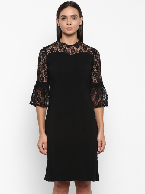 

Park Avenue Women Black Self Design Sheath Dress