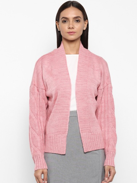 

Park Avenue Women Pink Self Design Cardigan