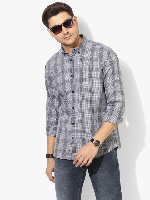 

Grey Checked Slim Fit Casual Shirt