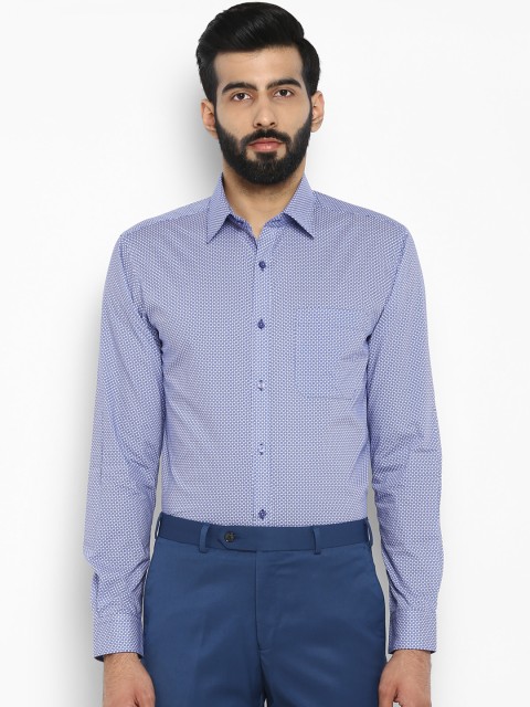

Raymond Men Blue Slim Fit Printed Formal Shirt