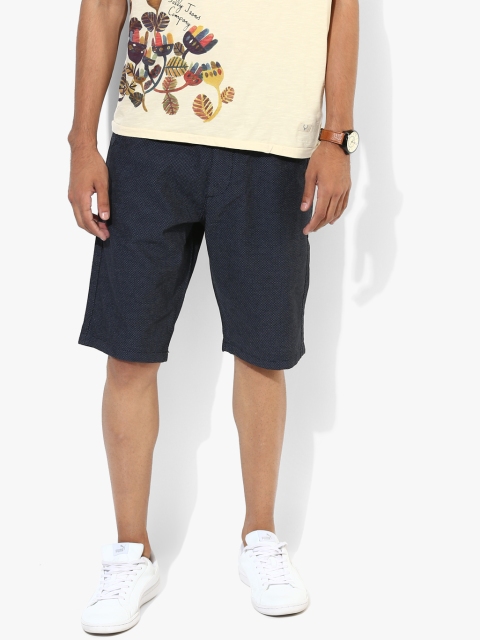 

Celio Men Navy Solid Regular Fit Shorts, Navy blue