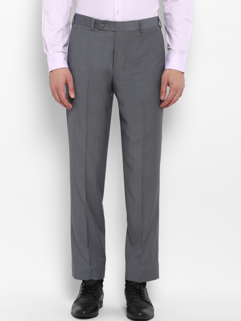 

Park Avenue Men Grey Slim Fit Solid Regular Trousers