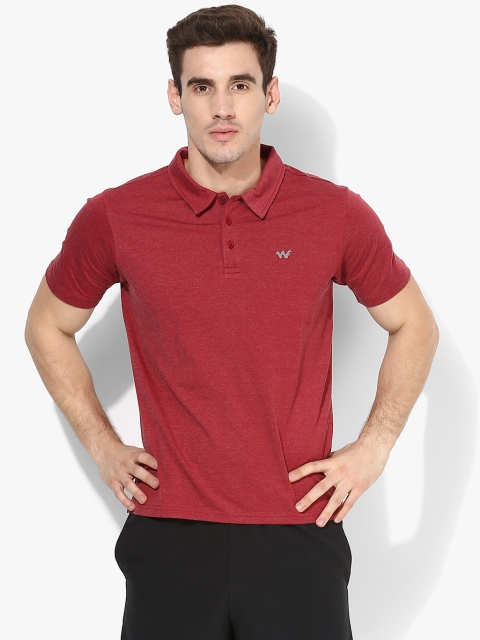 Red Textured Polo T-Shirt