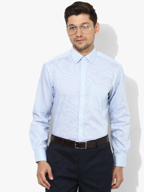 

Blue Striped Regular Fit Formal Shirt