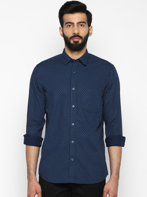 

ColorPlus Men Blue Tailored Fit Printed Casual Shirt