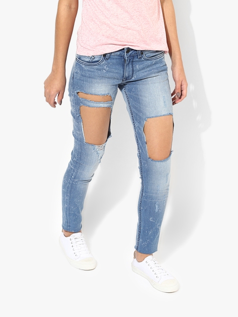 

Blue Washed Mid Rise Regular Fit Jeans