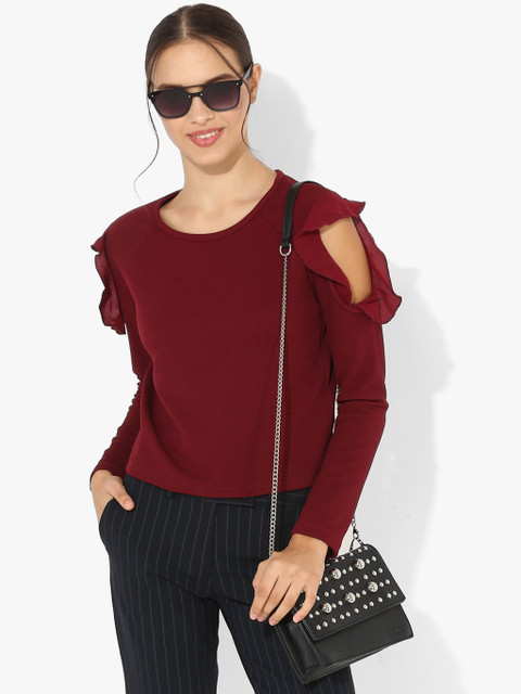 

Maroon Self Design Blouse