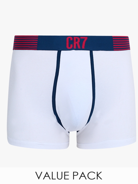 

CR7 Cristiano Ronaldo Men Pack Of 2 White Solid Trunks