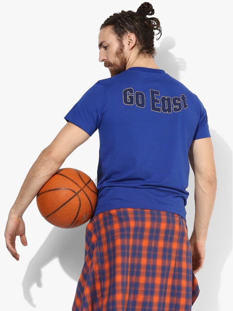 

NBA Men Blue Printed Round Neck T-shirt