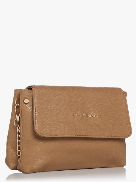 

Beige Polyurethane (Pu) Sling Bag