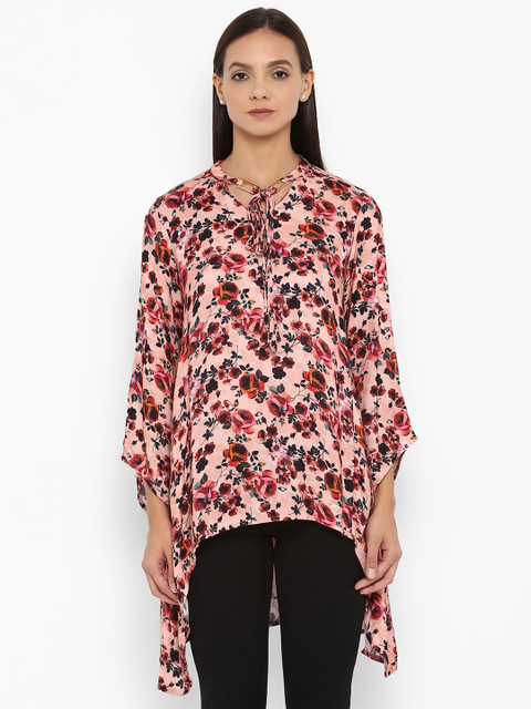 

Park Avenue Women Red Printed High-Low Top
