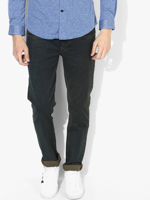 

Navy Blue Solid Low Rise Slim Fit Jeans