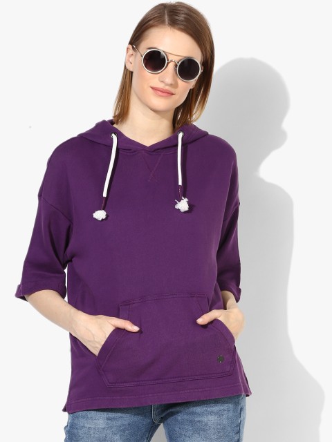 

Purple Solid Sweatshirt