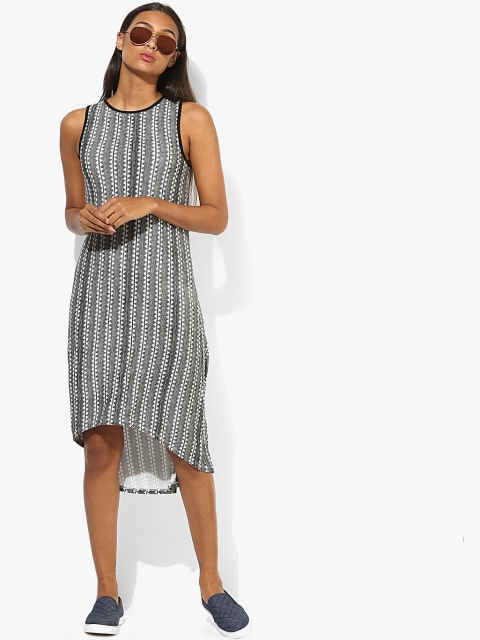 

Deal Jeans Women Grey Coloured Printed Shift Dress