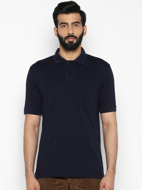 

ColorPlus Men Navy Blue Solid Polo Collar T-shirt