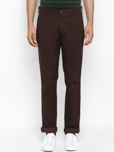 

ColorPlus Men Burgundy Regular Fit Solid Regular Trousers