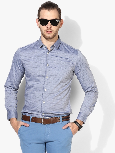 

Grey Self Design Regular Fit Formal Shirt