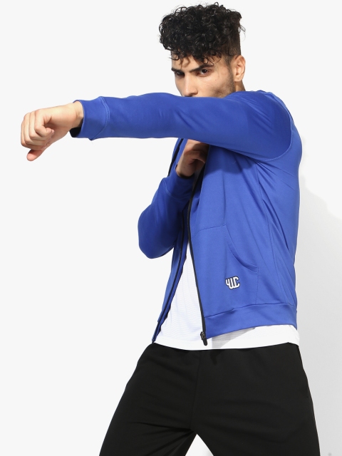 

Royal Blue Solid Sweat Jacket