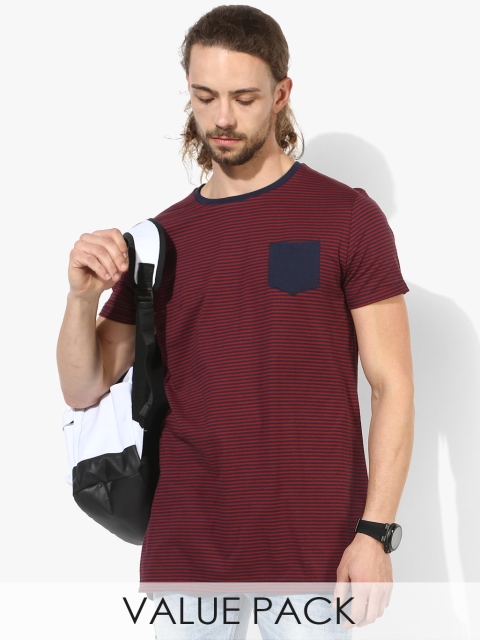 

Pack Of 2 Multicoloured Printed Regular Fit Round Neck T-Shirts, Multi