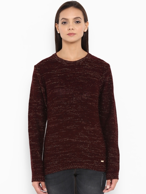 

Park Avenue Women Maroon Shimmery Pullover