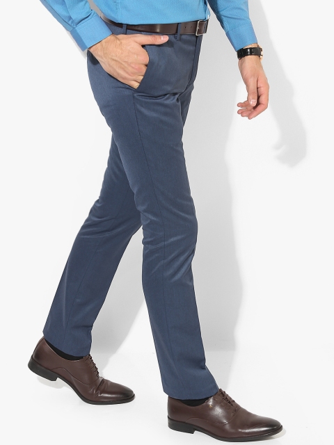 

Blue Solid Slim Fit Formal Trouser