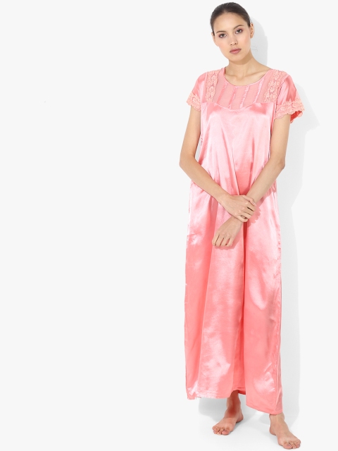 

Peach Solid Gown