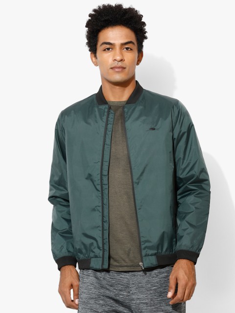 

Green Solid Bomber Jacket