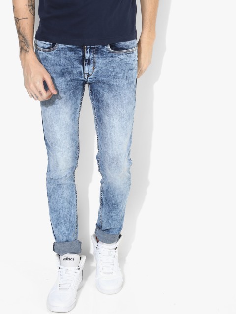 

Blue Washed Mid Rise Skinny Fit Jeans