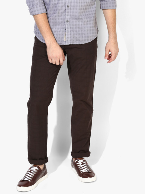 

Brown Checked Slim Fit Chinos