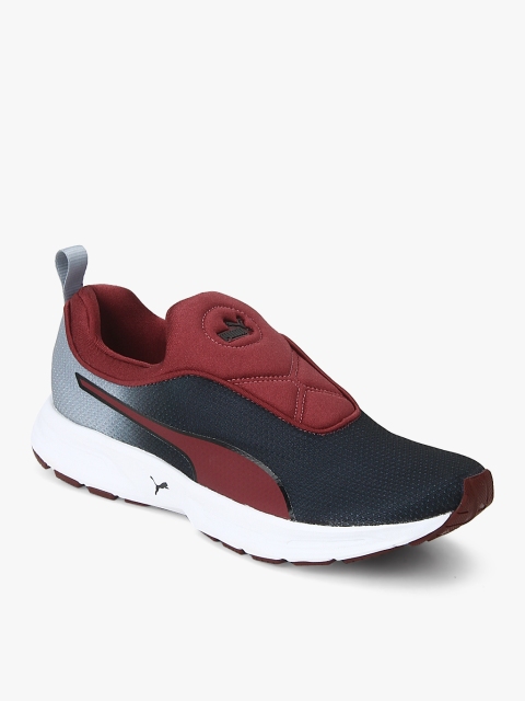 

Ef Cushion Slipon Black Running Shoes