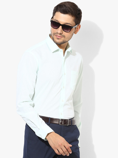 

Green Printed Slim Fit Formal Shirt