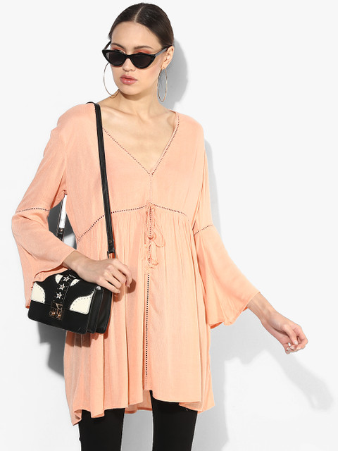 

Peach Solid Blouse