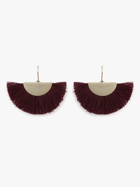 

Red Fabric Danglers And Drop