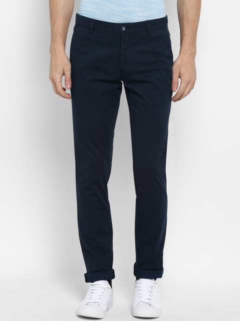 

Parx Men Blue Slim Fit Solid Regular Trousers