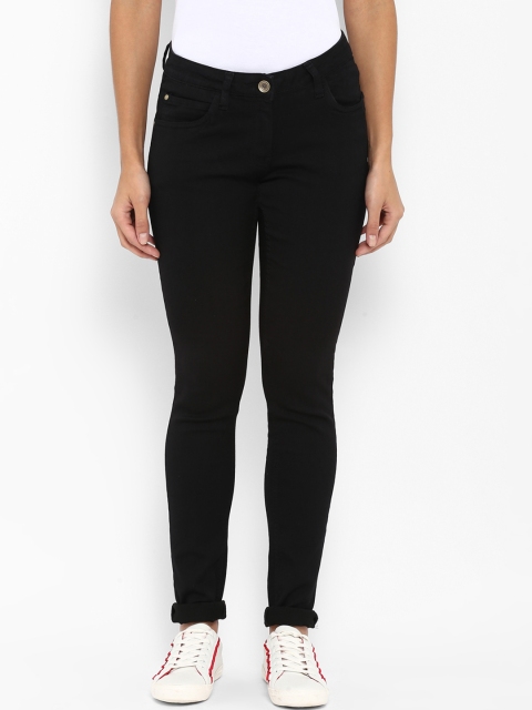 

Park Avenue Women Black Slim Fit Mid-Rise Clean Look Stretchable Jeans