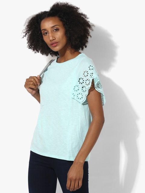 

Light Green Solid T Shirt